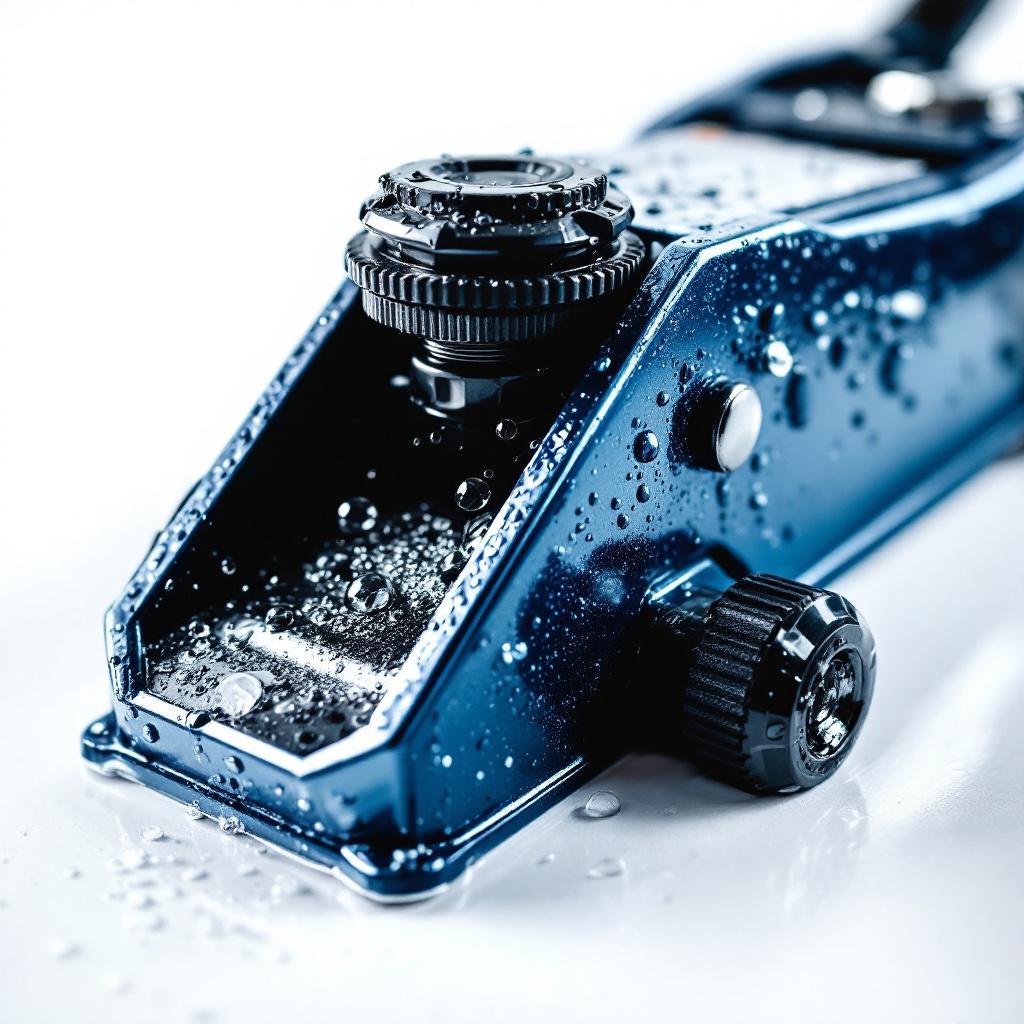 Hydraulic jack with rubber pad