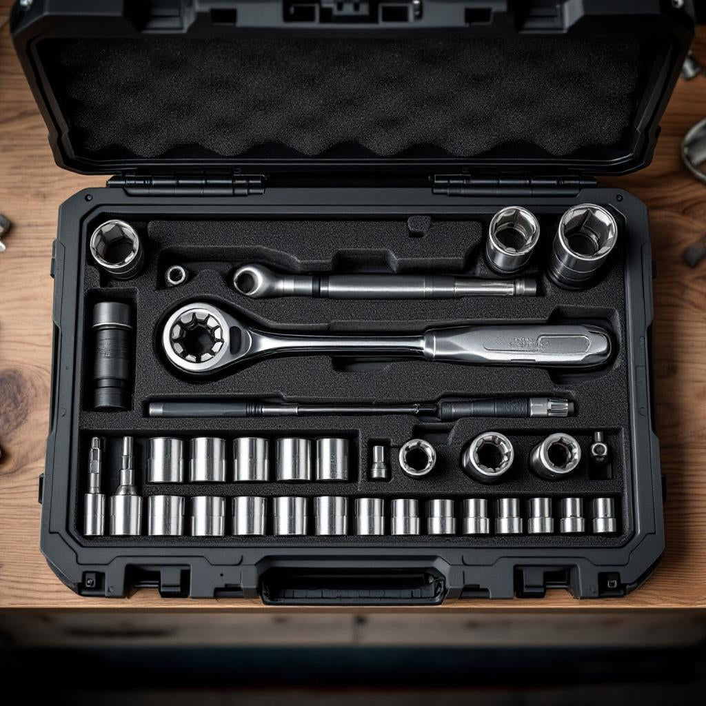 Ratchet Wrench with Socket Set